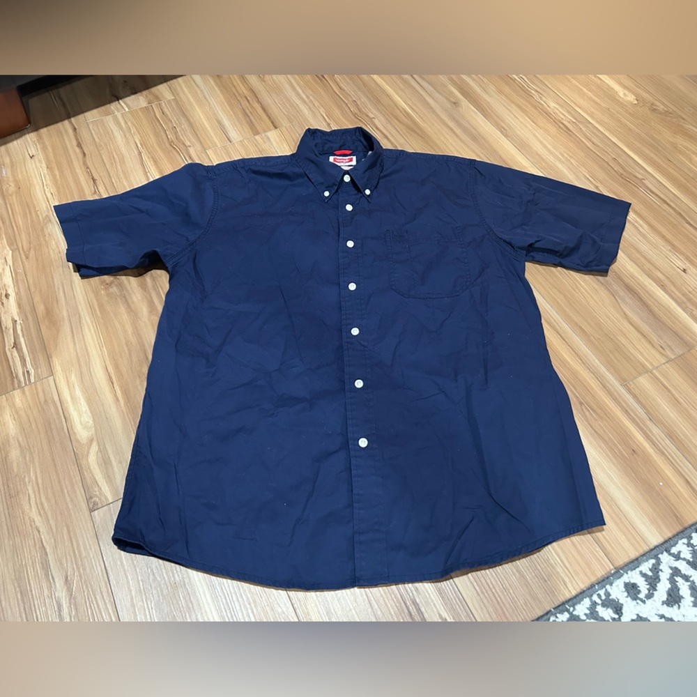 Wrangler Dark Blue Casual Button Down Shirt